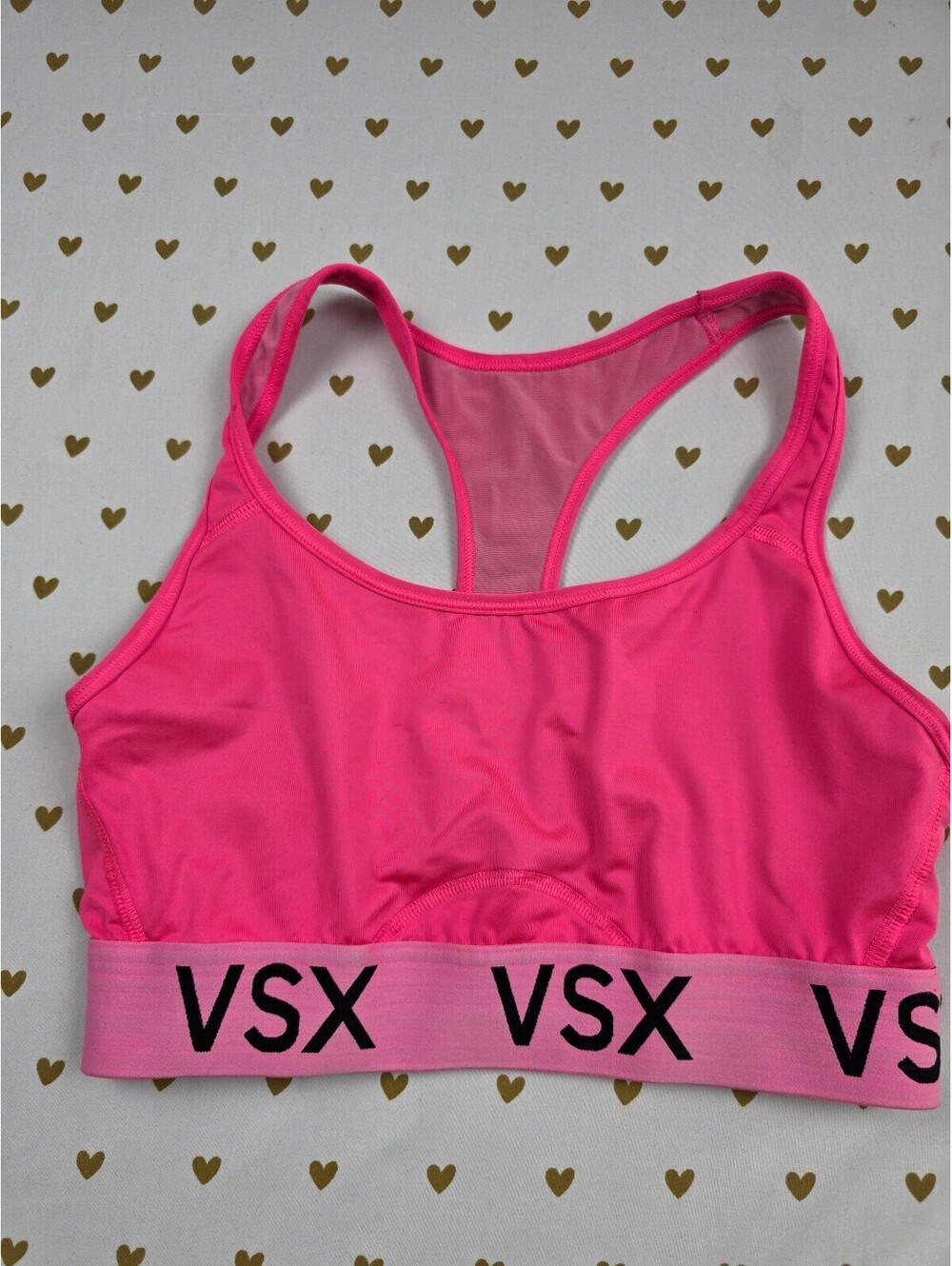 Victorias Secret VSX Sports Bra Active Tank Tops Exercise Support Pink Medium